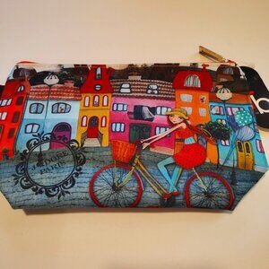 Cute Paris Art Cosmetic Makeup Bag or Pencil Case